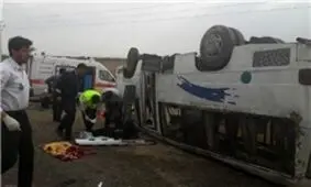 واژگونی مرگبار مینی‌بوس در بجنورد 32 کشته و زخمی برجا گذاشت