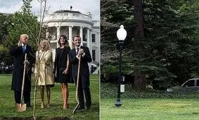 هدیه مکرون به ترامپ گم شد