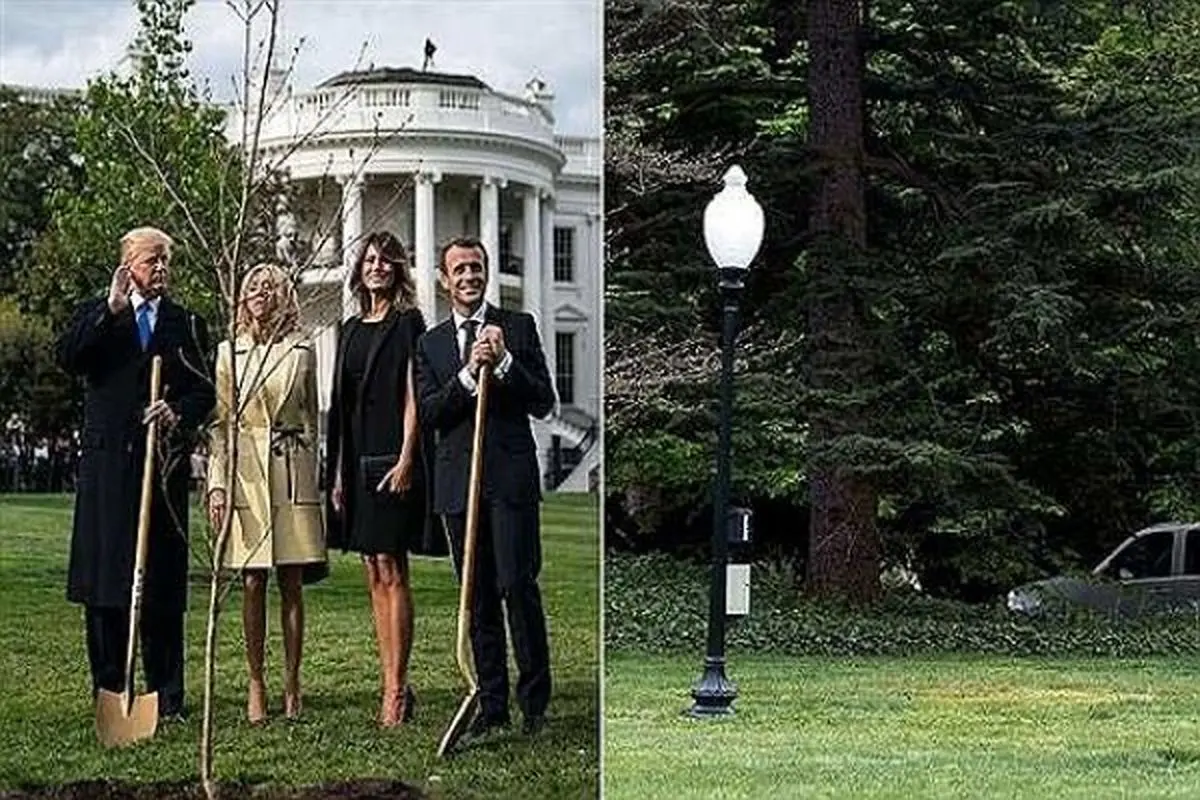 هدیه مکرون به ترامپ گم شد