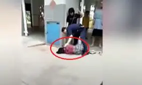 علت عجیبی که مانع از نجات زن در حال سقوط شد! +فیلم