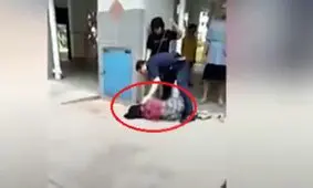 علت عجیبی که مانع از نجات زن در حال سقوط شد! +فیلم