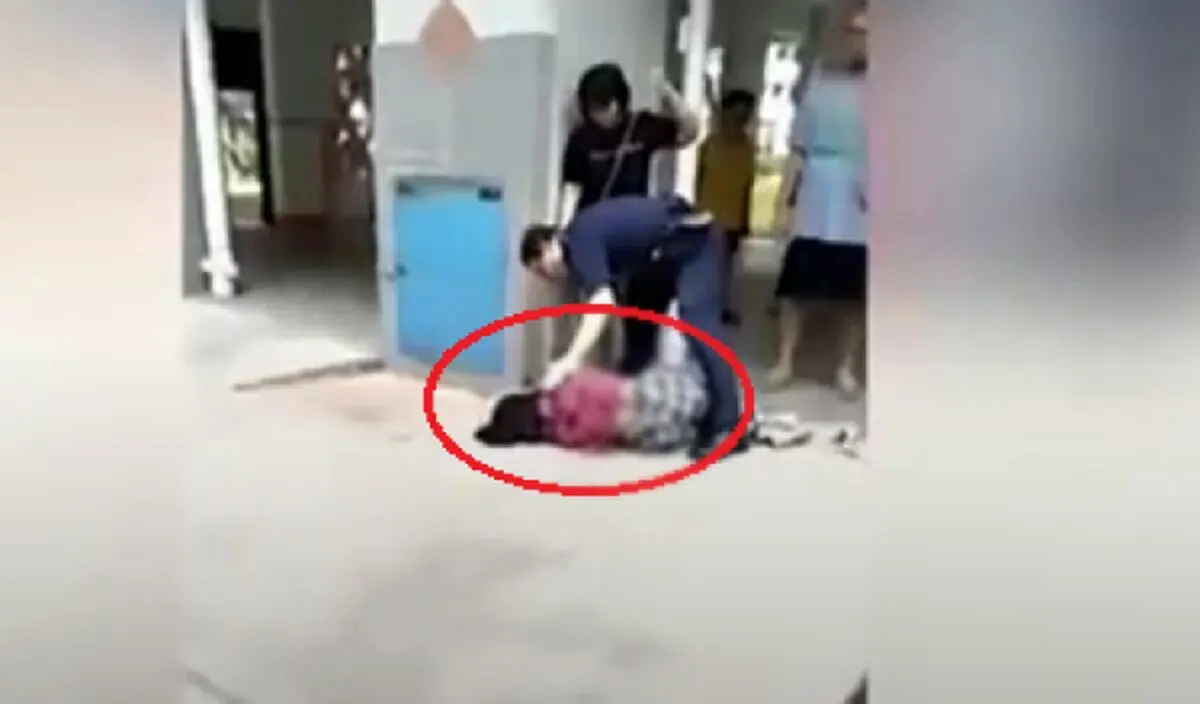 علت عجیبی که مانع از نجات زن در حال سقوط شد! +فیلم