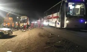واژگونی اتوبوس در سیستان و بلوچستان ۱۰ مجروح به جا گذاشت