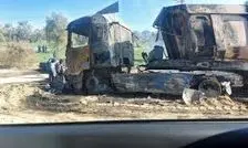 واژگونی نفتکش در محور کهورستان و برخورد تریلی با کامیون