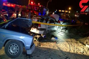 فوری / تصادف مرگبار 3 خودرو در جاده خاوران + تصاویر