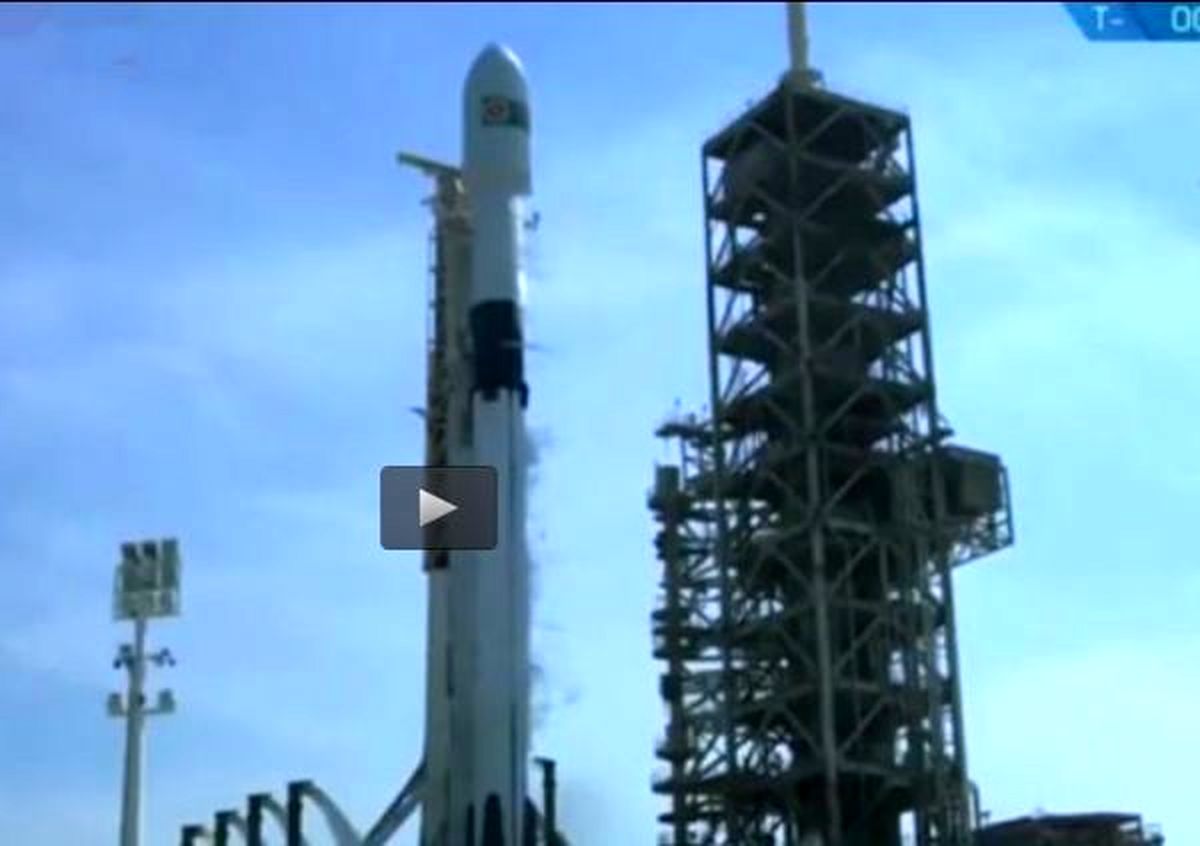 پرتاب موفقیت آمیز موشک فضانورد فالکون۹