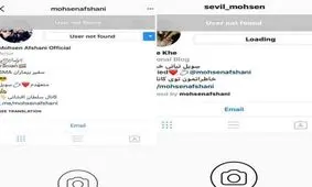 پیچ محسن افشانی و همسرش توسط اینستاگرام بسته شد