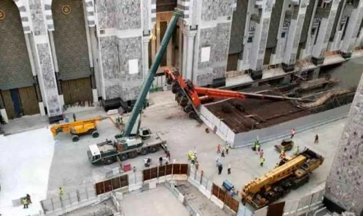 سقوط جرثقیل در مکه مکرمه بار دیگر حادثه آفرید