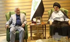 مقتدی صدر و العامری دیدار کردند/الحکمة: ظرف ساعات آینده ائتلافی بین ۴ فراکسیون اعلام می‌شود