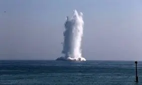 انفجار بمب به جا مانده از زمان آلمان نازی +فیلم