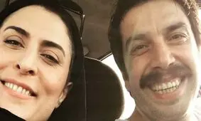 بهناز جعفری و عباس جمشیدی‌فر در پشت صحنه! + عکس