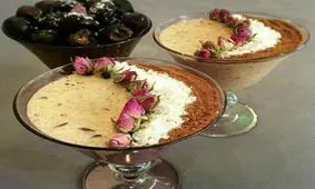 طرز تهیه فرنی خرما مخصوص افطار