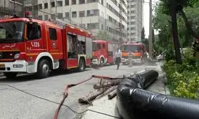 حریق در ساختمان مسکونی/۱۵ نفر نجات یافتند+عکس