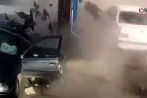 حادثه غم انگیز کشته شدن مادر و کودک در انفجار پمپ گاز جنوب تهران + فیلم