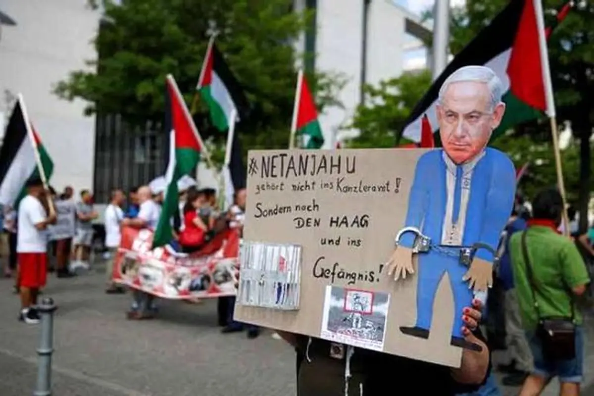 تظاهرات در برلین در اعتراض به سفر نتانیاهو به آلمان