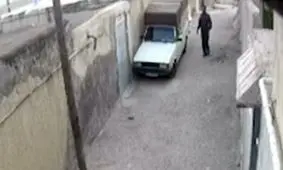 لحظه سرقت از پیکان وانت در نهاوند + فیلم