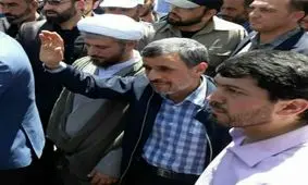 حضور احمدی نژاد در راهپیمایی روز قدس
