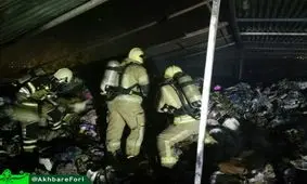 حریق در کارخانه تولید پلاستیک / تصاویر