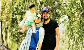 خوشگذرانی آقای بازیگر و همسرش در طبیعت!