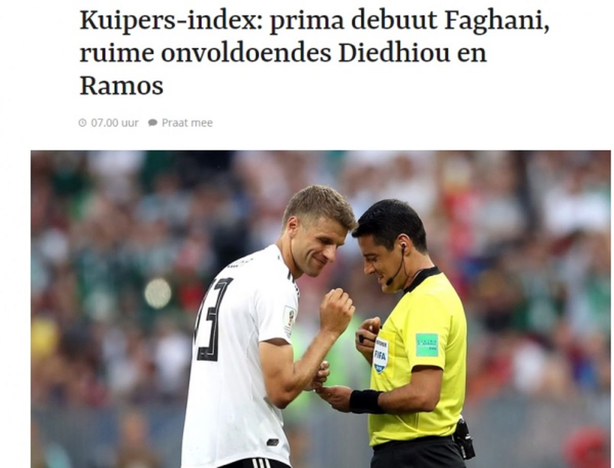 تمجید روزنامه هلندی از قضاوت داور ایرانی؛ فغانی جزو بهترین های جام جهانی+عکس