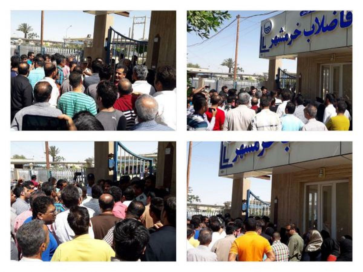 تجمع مردم خرمشهر در اعتراض به شوری آب آشامیدنی