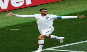 گل اول پرتغال با ضربه سر رونالدو