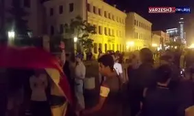 اجتماع طرفداران تیم ملی در کازان شب قبل از بازی با اسپانیا