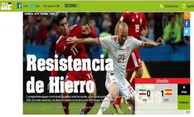 بازتاب جهانی بازی دلاورانه ایران مقابل اسپانیا (عکس)