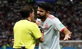 درگیری لفظی کاستا با خبرنگار ایرانی!/ توهین مهاجم اسپانیا به خبرنگار ایرانی