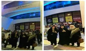 حضور نمایندگان زن تهران در ورزشگاه آزادی