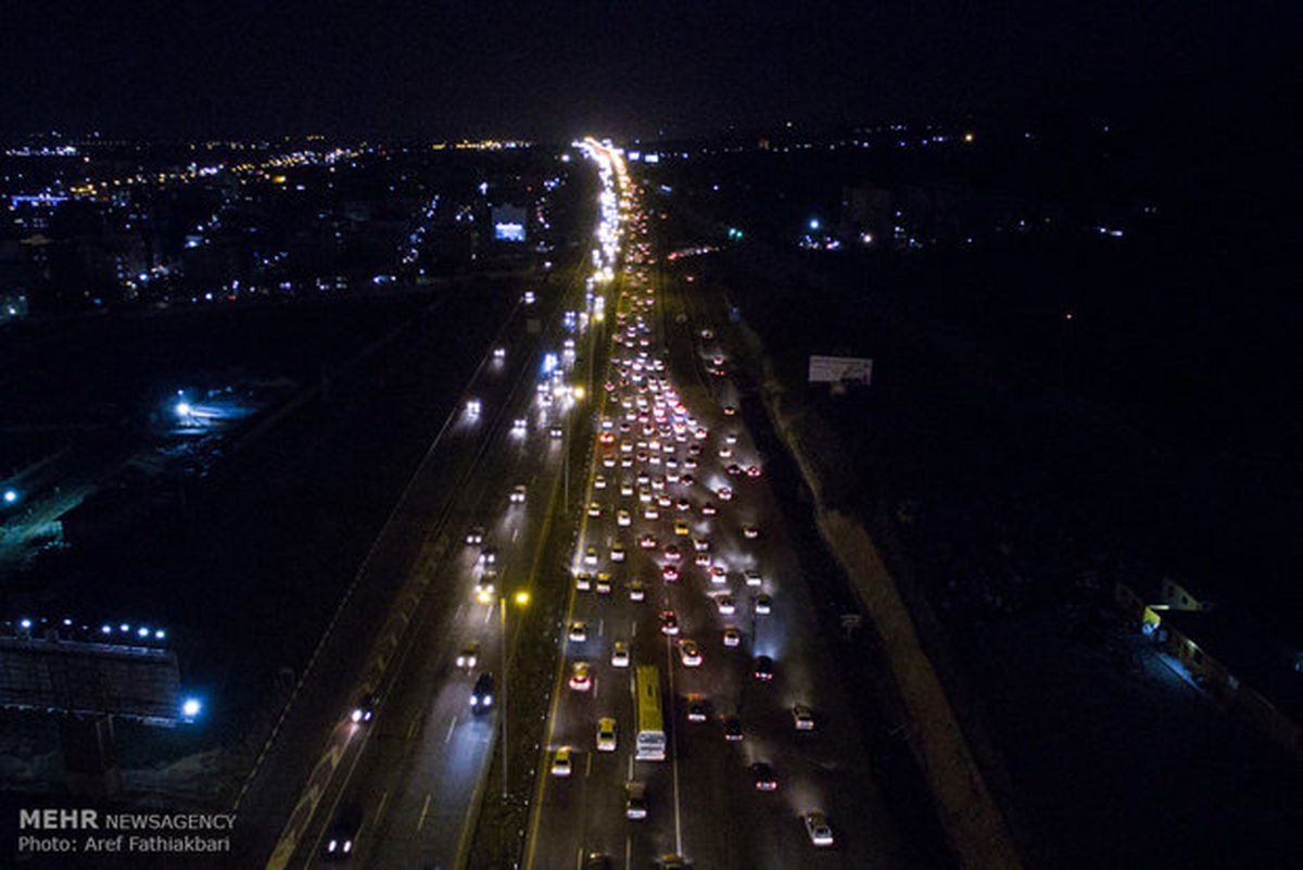 ترافیک سنگین در محور فیروزکوه و جاده قدیم جاجرود