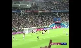 کاشته فوق العاده تونی کروس از جایگاه تماشاگران