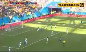 گل اول برزیل به کاستاریکا