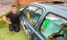 ماشینی که به یک آکواریوم بی نظیر تبدیل شد