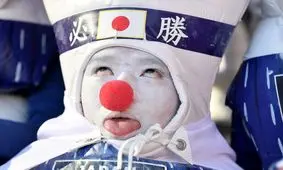 ظاهر خنده دار هوادار ژاپنی!