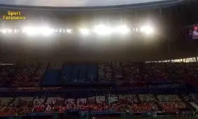 حال و هوای ورزشگاه سارانسک یک ساعت مانده به بازی ایران - پرتغال