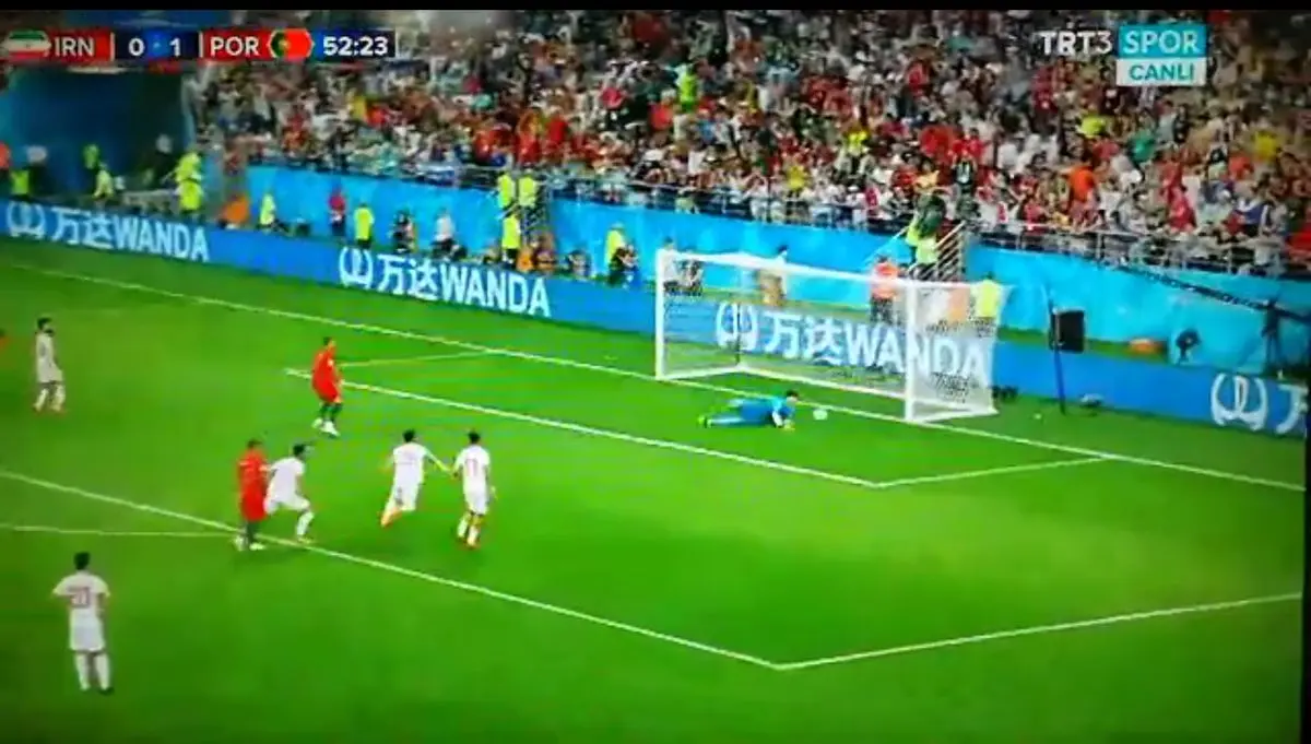 ویدیو/ ناکامی رونالدو در برابر بیرانوند