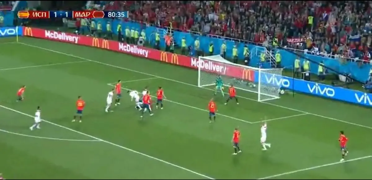 گل دوم مراکش به اسپانیا