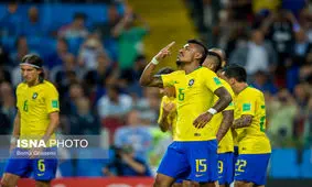 پائولینیو بهترین بازیکن دیدار برزیل و صربستان