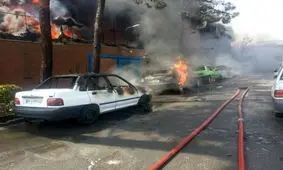 آتش سوزی در کارخانه رنگ و مواد شیمیایی + تصاویر