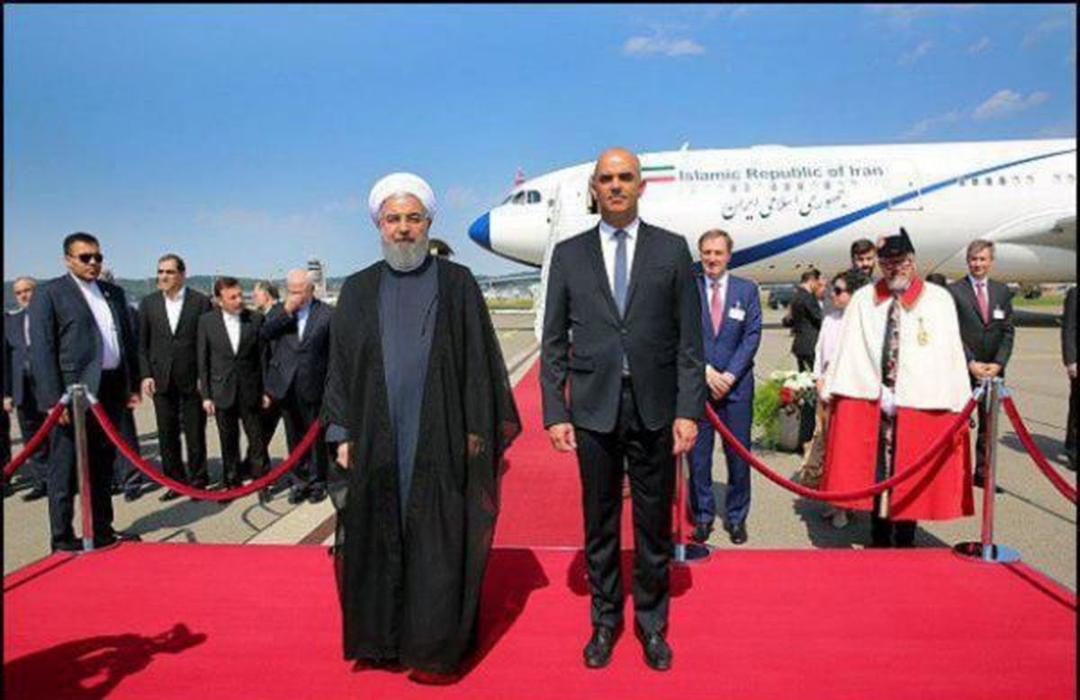 برداشت آشنا از استقبال رئیسجمهور سوئیس از روحانی + عکس