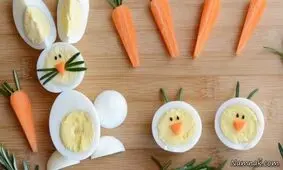 طرز تهیه تخم مرغ آبپز شبیه ۴ حیوان دوست داشتنی