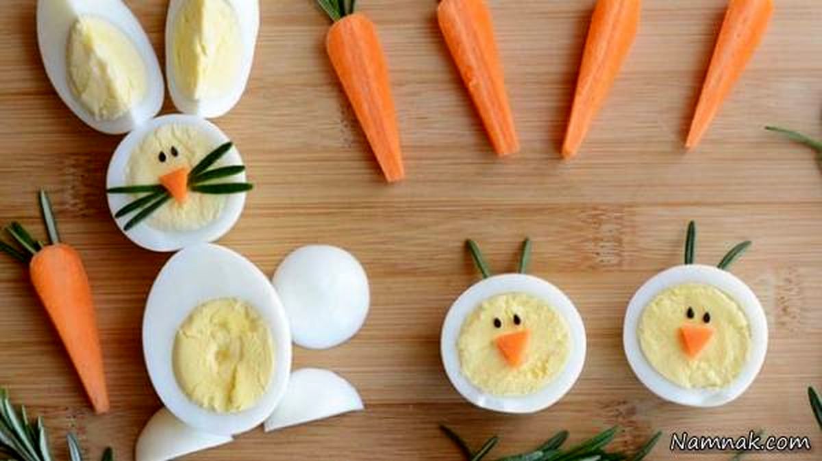 طرز تهیه تخم مرغ آبپز شبیه ۴ حیوان دوست داشتنی