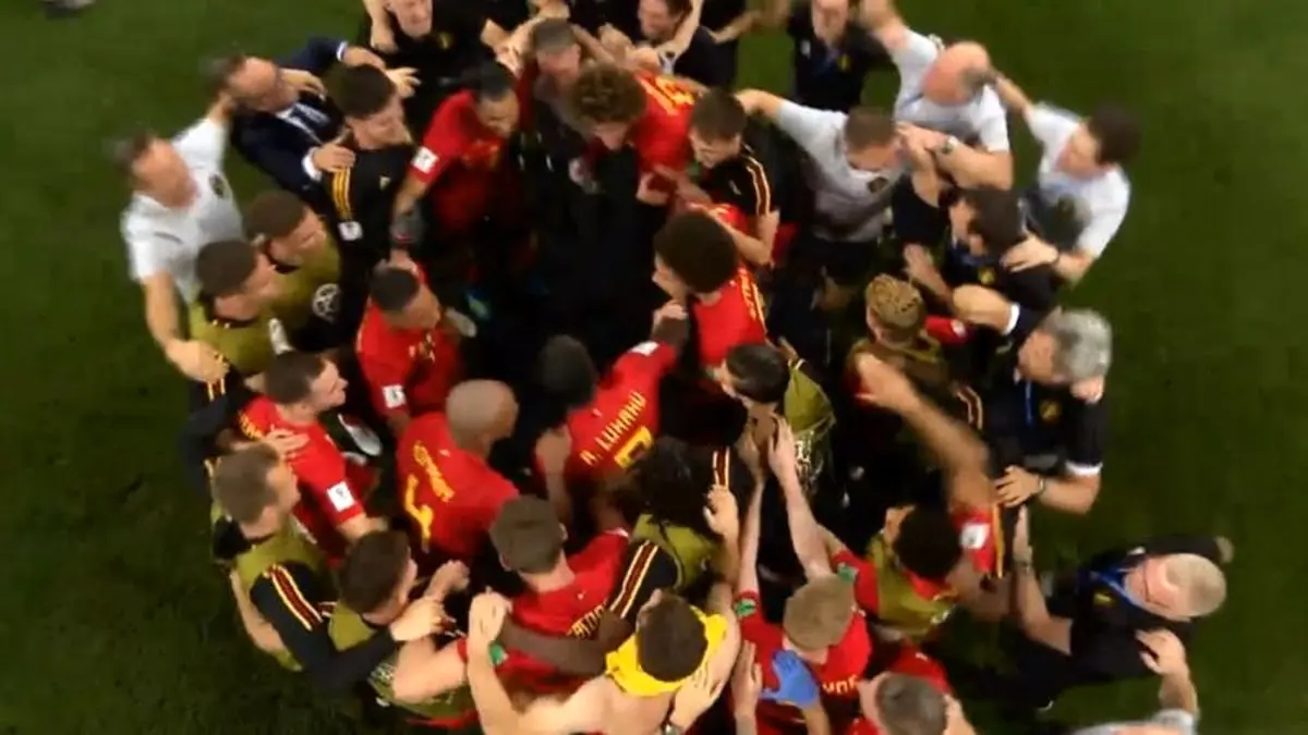 اشک ها و لبخند ها پس از پایان دیدار بلژیک و برزیل