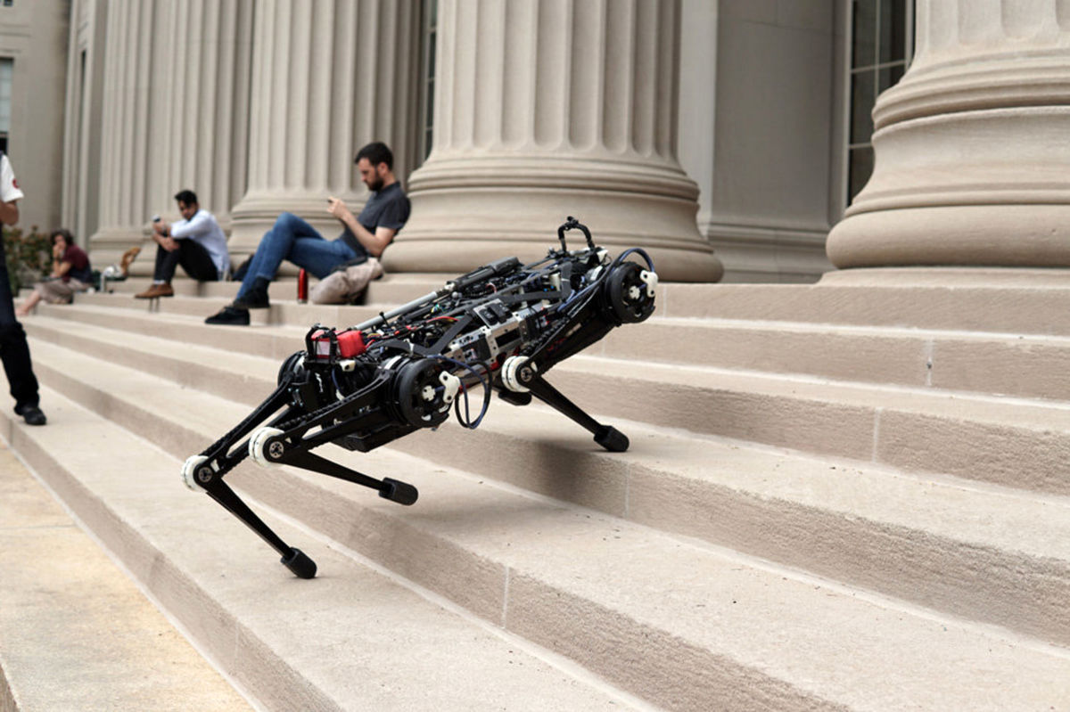 فیلم ربات نابینایی که از پله ها بالا می رود