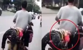 روش عجیب پدری برای فرستادن دخترش به مدرسه