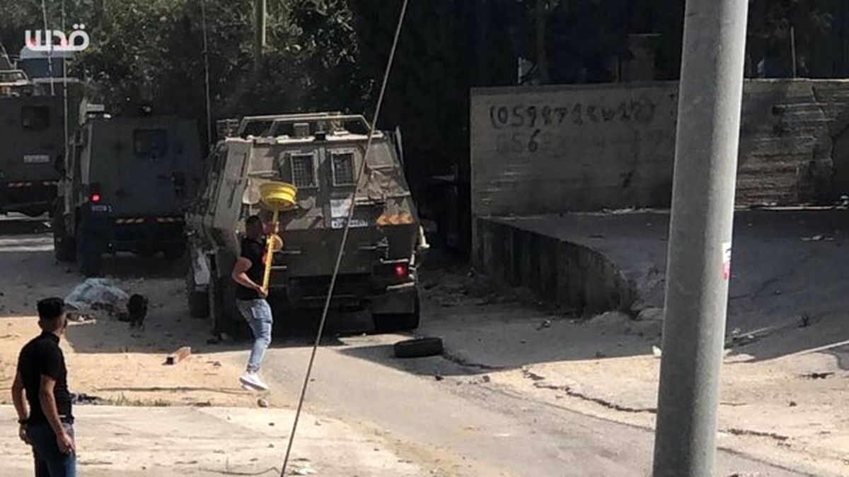 زخمی شدن ۵۰ فلسطینی در درگیری‌ های امروز در شرق نابلس