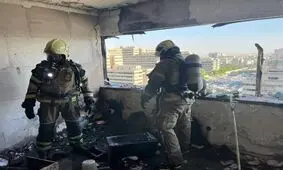 آتش سوزی در شهرک اکباتان / نجات ۴۰ تن