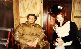 پشت صحنه فیلم «تایتانیک» با حضور لئوناردو دی‌کاپریو و کیت وینسلت/ عکس
