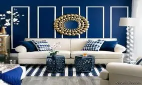 نهایت آرامش در اتاق نشیمن هایی به رنگ آبی